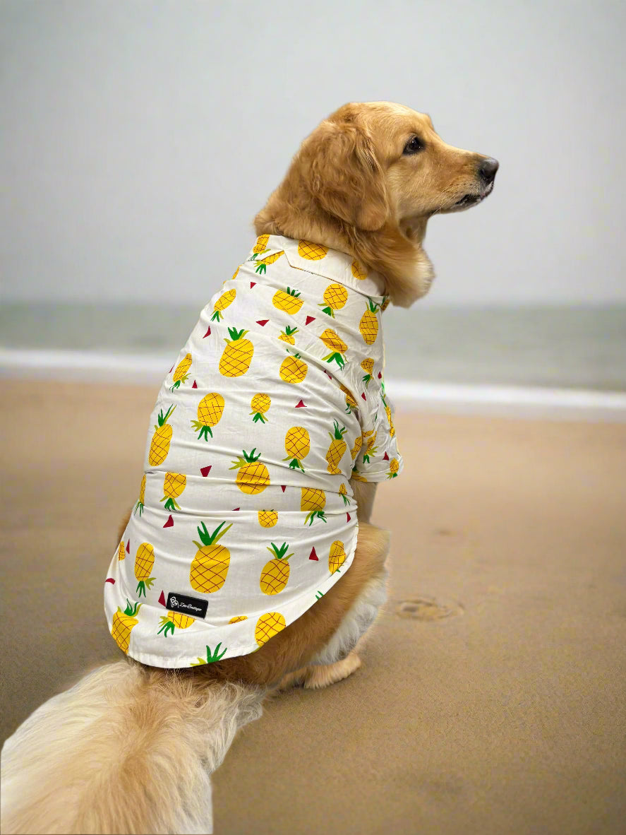 Tropical Pineapple Cotton Shirt