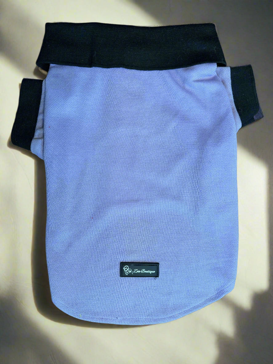 Lavender Dog T-Shirt with Black Trim