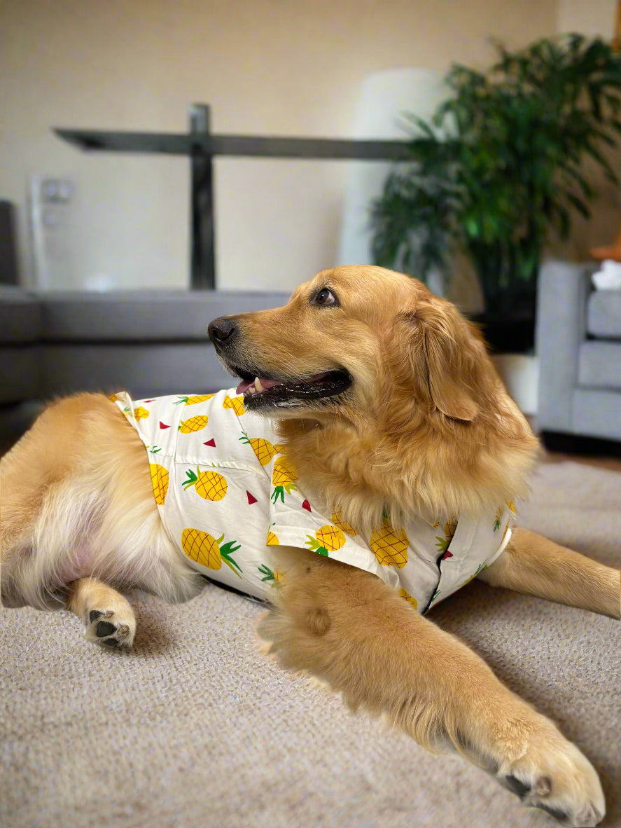 Tropical Pineapple Cotton Shirt