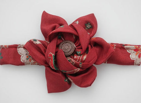 Red Flower Bow